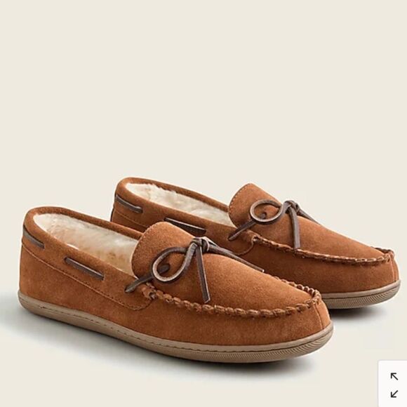 J. Crew Classic suede moccasin slippers* - Picture 1 of 3